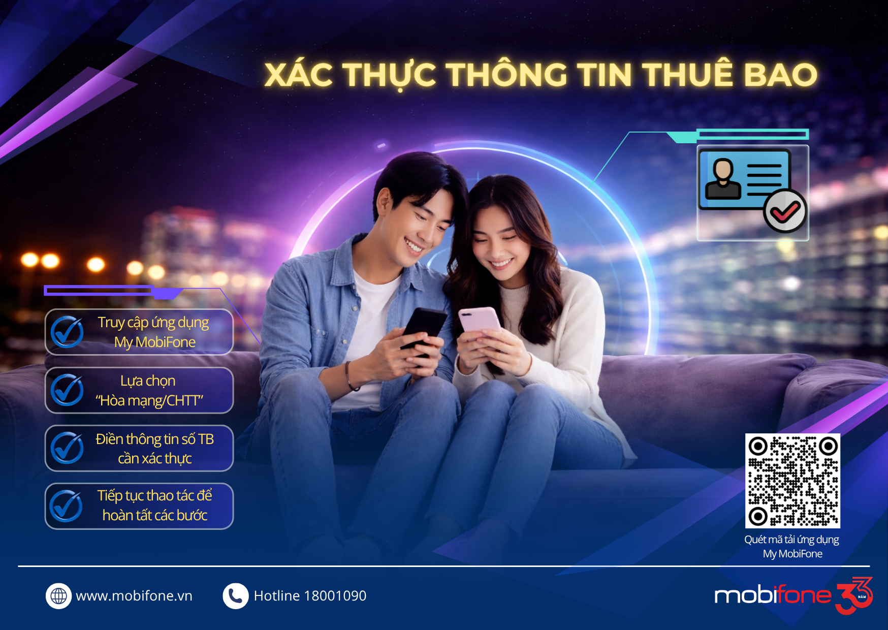 Thực hiện Thông tư 08/2026/TT-BKHCN, MobiFone hướng dẫn khách hàng xác thực thông tin thuê bao nhanh chóng, thuận tiện
