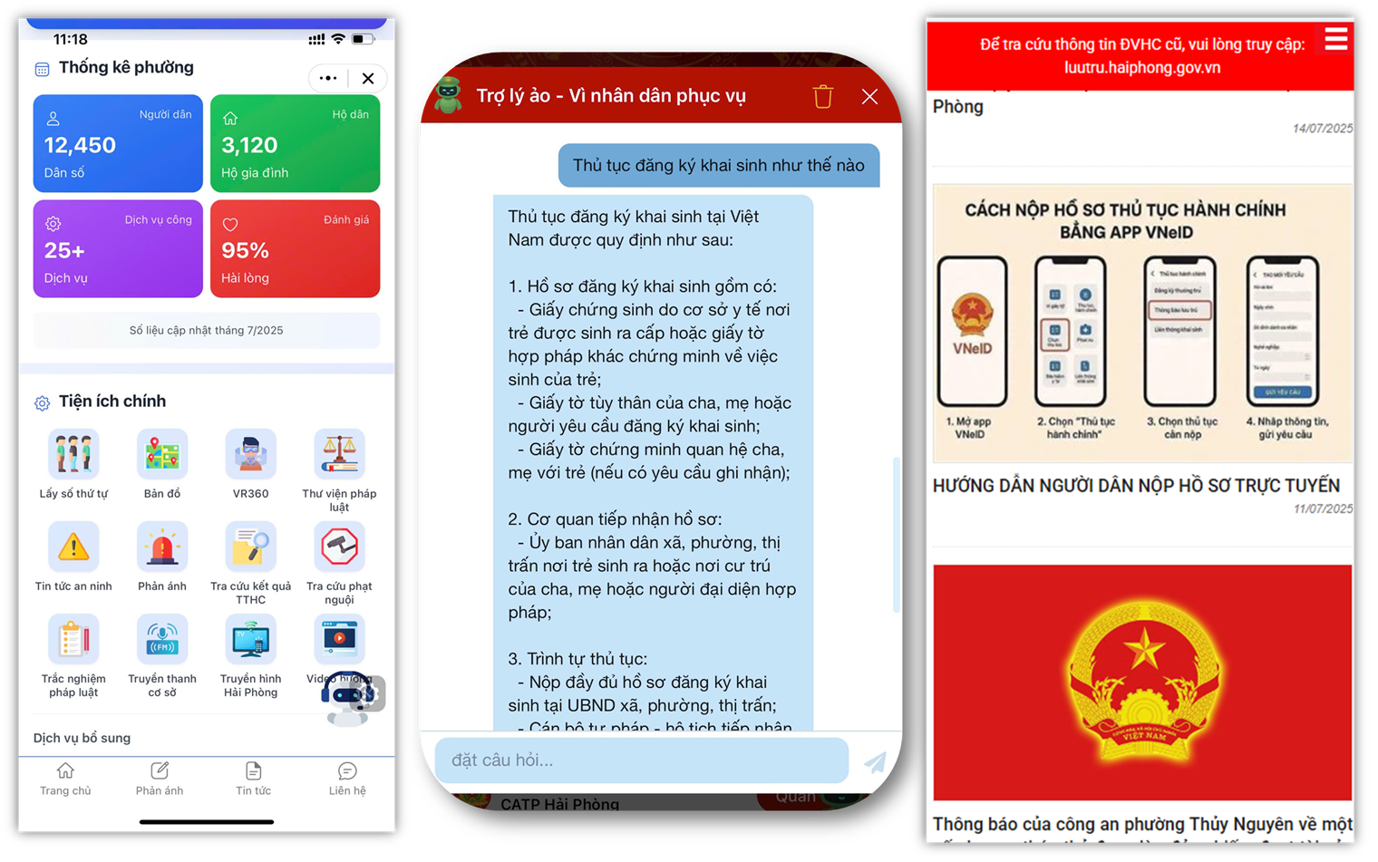 Zalo Miniapp UBND phường xã - MobiFone Hà Nội